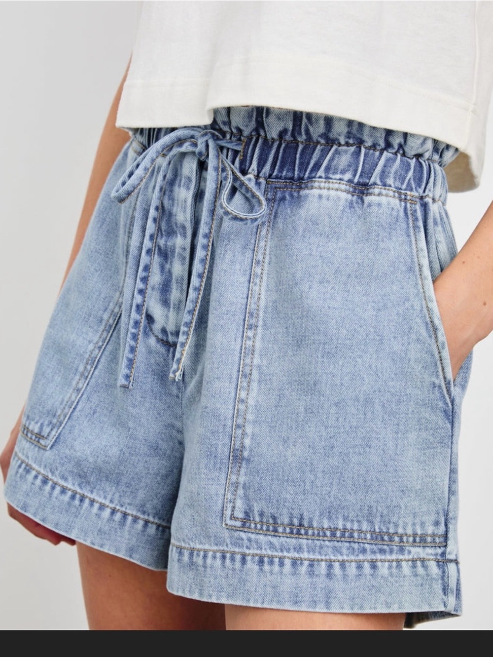 Rails Foster Drawstring Denim Shorts